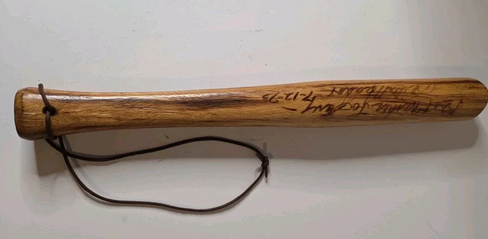 Vintage Lester Maddox Signed Pickrick Drumstick Axe Handle 1973 Civil Rights Era